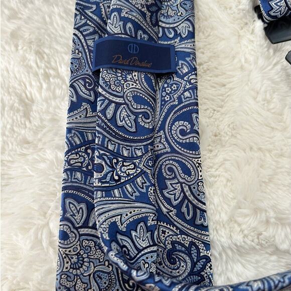 David‎ Donahue Paisley Silk Tie in Blue - Picture 2 of 3